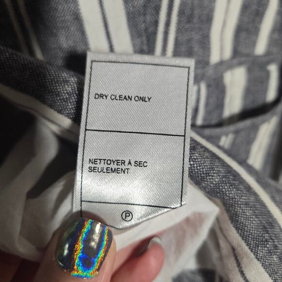 Cupcakes And Cashmere Linen Maestro Blazer Striped Nautical Coastal Yacht 4 - Picture 6 of 10